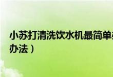 小苏打清洗饮水机最简单办法（小苏打清洗饮水机最简单的办法）