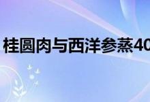 桂圆肉与西洋参蒸40个小时后功效（桂圆肉）