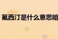 氟西汀是什么意思暗语（氟西汀是什么意思）