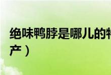 绝味鸭脖是哪儿的特产（绝味鸭脖是哪里的特产）