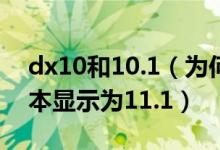 dx10和10.1（为何某些Win10用户的DX版本显示为11.1）