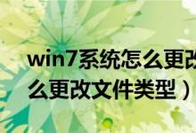 win7系统怎么更改文件后缀（Win7系统怎么更改文件类型）