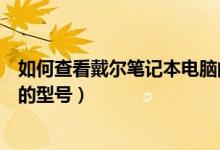 如何查看戴尔笔记本电脑的配置（如何查看戴尔笔记本电脑的型号）