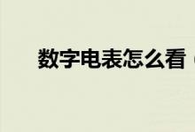 数字电表怎么看（数字电表要怎么看）