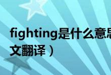fighting是什么意思（fighting是什么意思中文翻译）