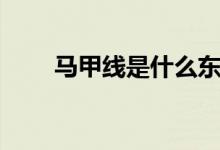 马甲线是什么东西（马甲线是什么）