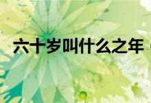 六十岁叫什么之年（六十岁也称什么之年）