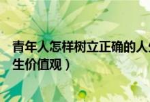 青年人怎样树立正确的人生价值观（青年应该树立怎样的人生价值观）