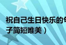 祝自己生日快乐的句子（祝自己生日快乐的句子简短唯美）