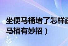 坐便马桶堵了怎样疏通（坐便堵了怎么办疏通马桶有妙招）