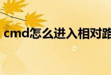 cmd怎么进入相对路径（cmd怎么进入d盘）