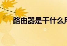 路由器是干什么用的（路由器的作用）