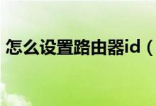 怎么设置路由器id（怎么设置路由器ip设置）