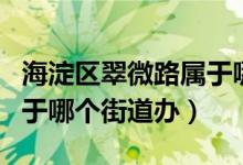 海淀区翠微路属于哪个街道（海淀区翠微路属于哪个街道办）