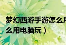 梦幻西游手游怎么用变身卡（梦幻西游手游怎么用电脑玩）