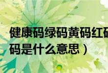 健康码绿码黄码红码是什么意思（绿码黄码红码是什么意思）