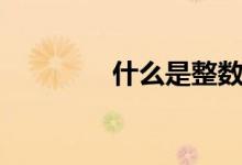 什么是整数（整数的定义）