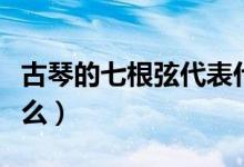 古琴的七根弦代表什么（古琴的七根弦代表什么）
