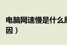 电脑网速慢是什么原因（电脑网速慢是什么原因）