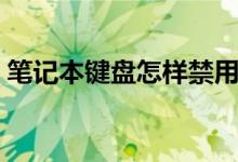 笔记本键盘怎样禁用（笔记本键盘怎样拆解）