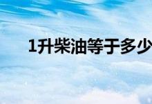 1升柴油等于多少斤（1升柴油有几斤）