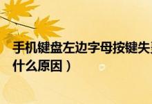 手机键盘左边字母按键失灵（手机键盘有一个字母键失灵是什么原因）