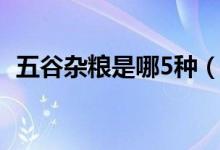 五谷杂粮是哪5种（五谷杂粮是哪5中粮食）