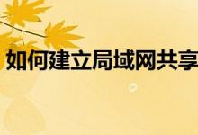 如何建立局域网共享（如何建立局域网共享）