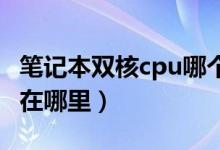 笔记本双核cpu哪个好（电脑CPU双核到底好在哪里）