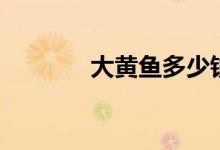 大黄鱼多少钱一斤（大黄鱼）