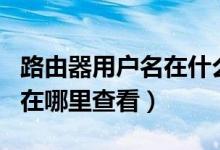 路由器用户名在什么地方查看（路由器用户名在哪里查看）