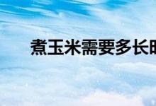 煮玉米需要多长时间（玉米要煮多久）