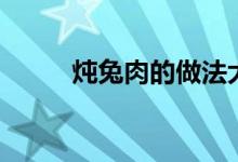 炖兔肉的做法大全家常（炖兔肉）