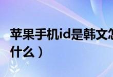 苹果手机id是韩文怎么改中文（苹果手机id是什么）