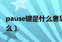 pause键是什么意思啊（键盘上pause键是什么）