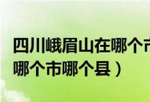 四川峨眉山在哪个市哪个县（峨眉山在哪个省哪个市哪个县）