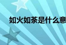 如火如荼是什么意思（如火如荼的意思）