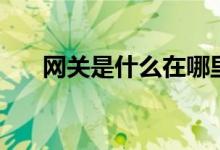 网关是什么在哪里（网关是什么意思）