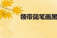 领带简笔画黑白（领带简笔画）