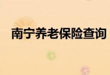 南宁养老保险查询 南宁个人养老保险查询