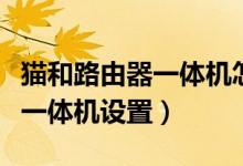 猫和路由器一体机怎么设置上网（猫和路由器一体机设置）