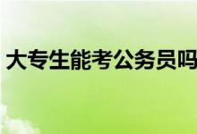 大专生能考公务员吗（大专生能考公务员吗）