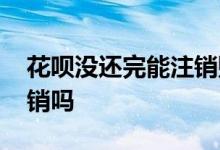 花呗没还完能注销账号吗 花呗没还完可以注销吗