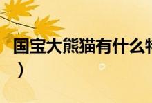 国宝大熊猫有什么特征（大熊猫的有什么特征）