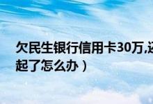 欠民生银行信用卡30万,还不出来怎么办（民生信用卡还不起了怎么办）