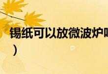 锡纸可以放微波炉吗（锡纸可不可以放微波炉）