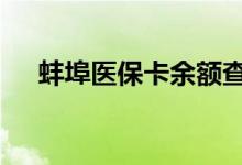 蚌埠医保卡余额查询 蚌埠医疗保险查询