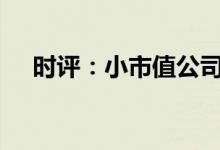 时评：小市值公司转型不能动“歪脑筋”