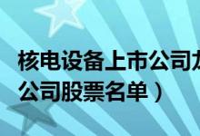 核电设备上市公司龙头有哪些（核电设备上市公司股票名单）