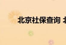 北京社保查询 北京个人社保卡查询